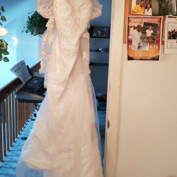 Two white formal gowns and a short semi formal  dr - Picture 2 of 5